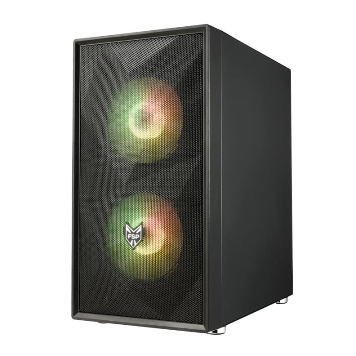 Купить Компьютерный корпус FSP CST130A,&nbsp;RGB, Glass, Black, M-ATX в Алматы