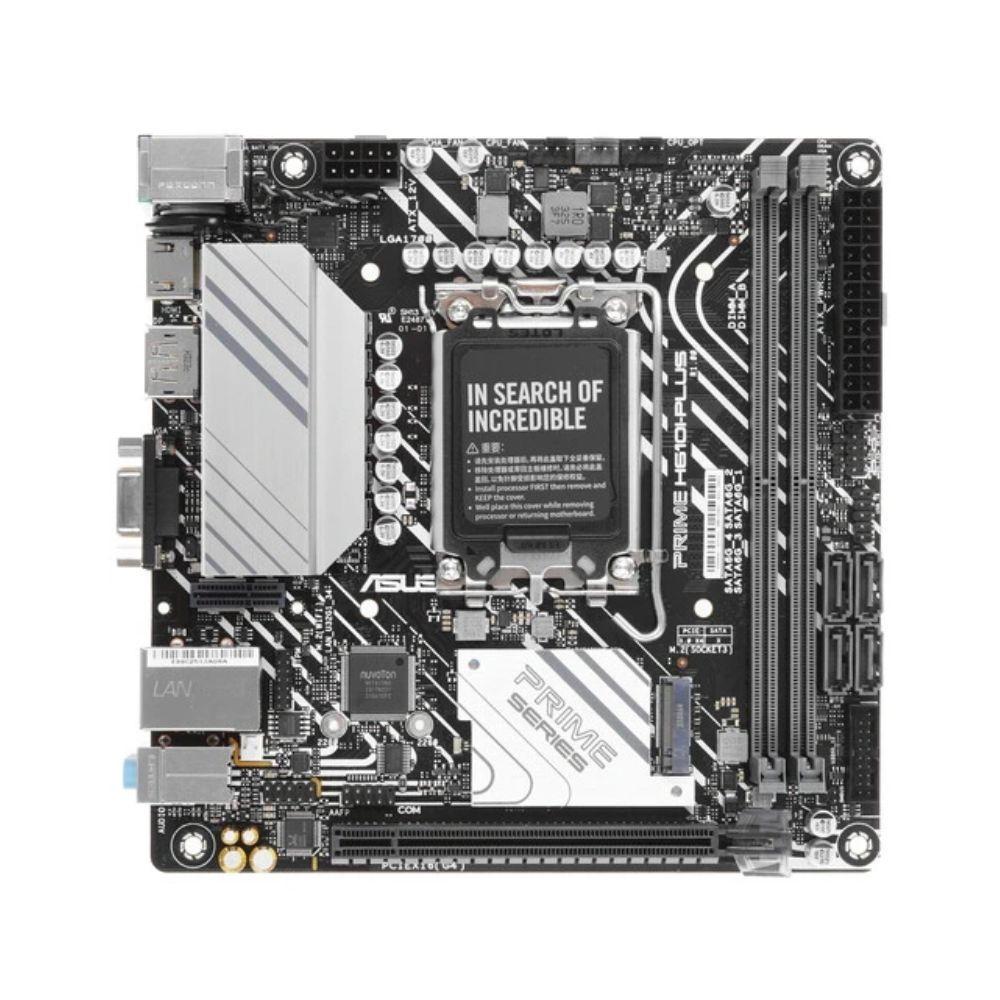 Купить Материнская плата ASUS PRIME H610I-PLUS-CSM, LGA1700 H610 2xDDR5 4xSATA3 1xM2 D-Sub HDMI DP mITX в Алматы