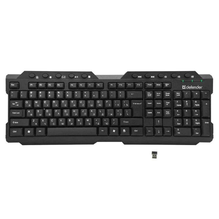 Купить Клавиатура беспроводная Defender Element HB-195 USB (Черный), USB, ENG/RUS,стандарт в Алматы