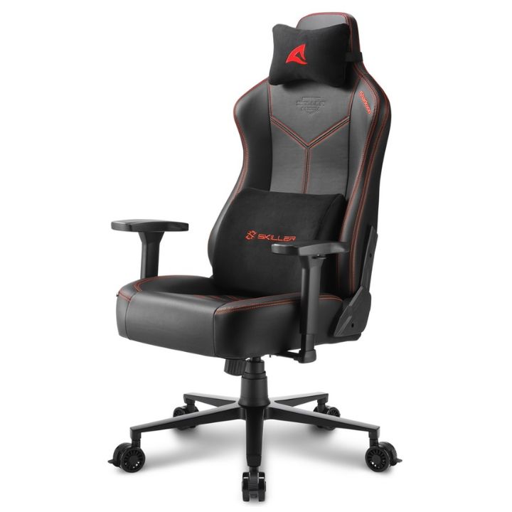 Купить Игровое кресло Sharkoon Skiller SGS30 Black/Red <Cинтетическая кожа, Газлифт 4, подлокотник 3D> в Алматы
