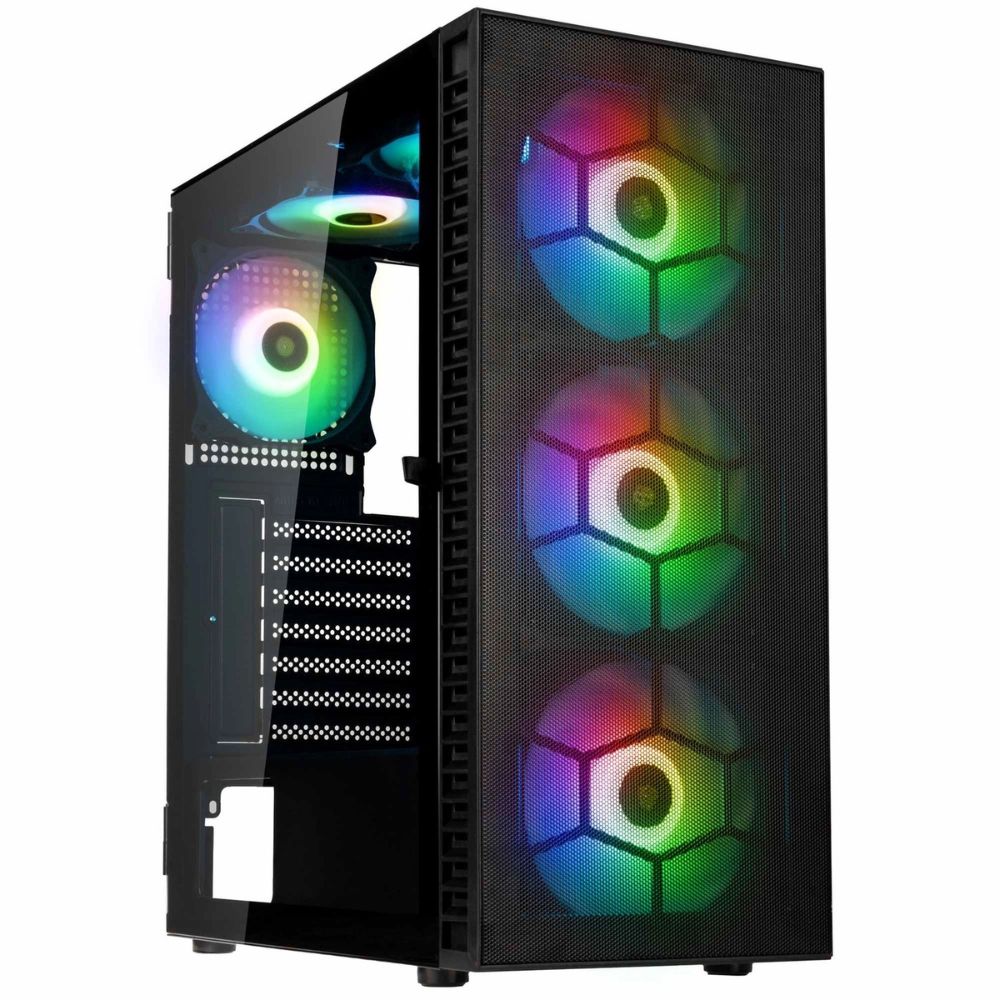 Купить Корпус ПК без БП Kolink Observatory HF Mesh ARGB Midi Tower Case - Black&nbsp;PGW-CH-KOL-110 в Алматы