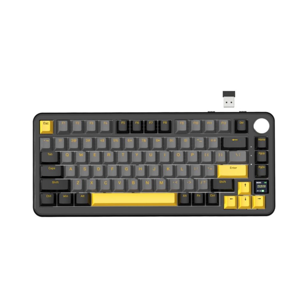 Купить KeyBoard USB, Attack Shark X85Pro, Linear Blueberry switch, 81 keys+1knob+LCD0.85", 2,4/BT/cable,blc в Алматы
