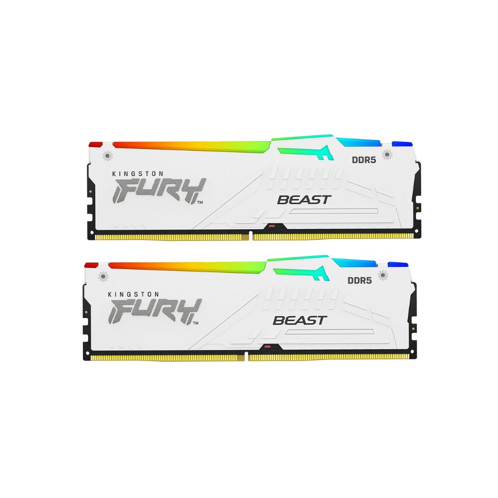 Купить Модуль памяти Kingston Fury Beast White RGB EXPO DDR5 DIMM 32Gb KIT (2x16Gb) 6000MHz CL36 в Алматы
