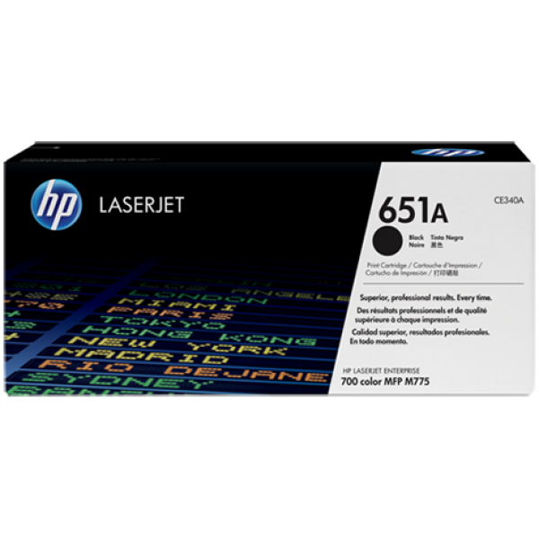 Купить Картридж лазерный HP 651A, 13 500 (ч/б) страниц для Color LaserJet, CE340A, черный в Алматы