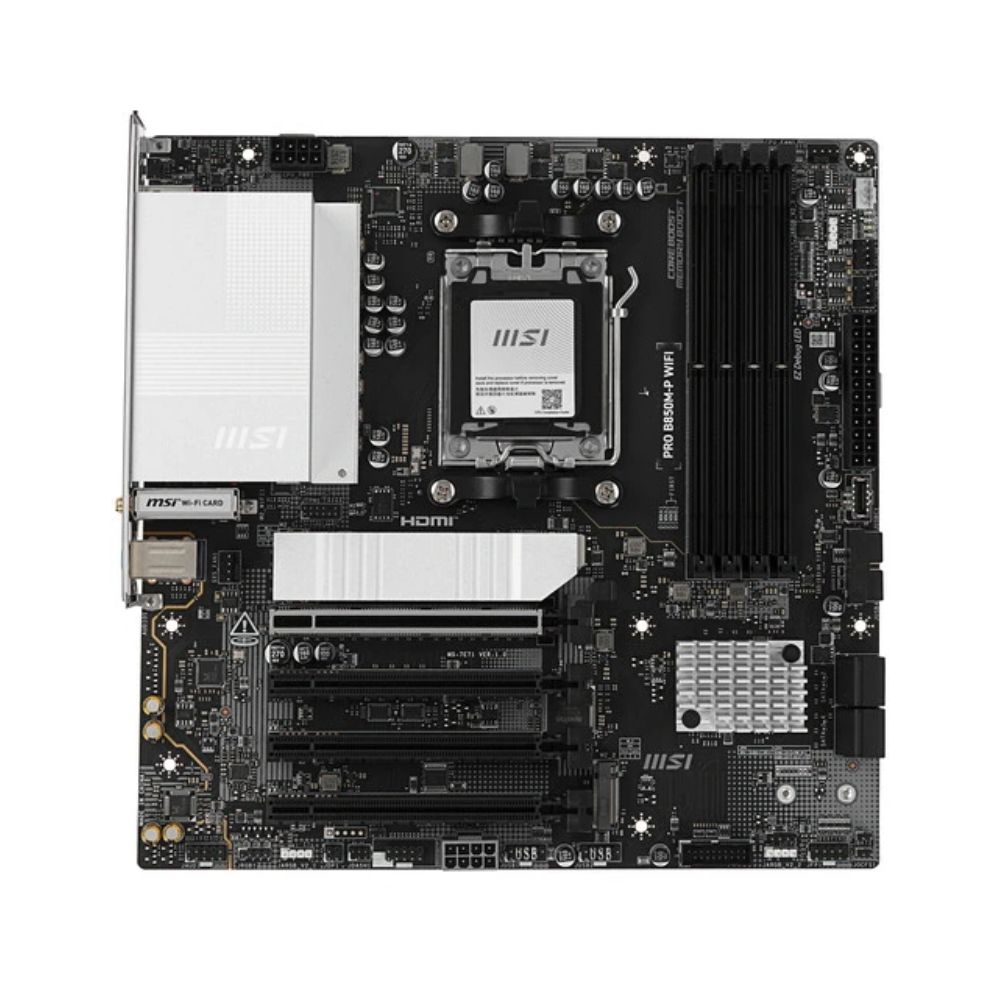 Купить Материнская плата MSI PRO B850M-P WIFI AM5 4xDDR5 4xSATA3 RAID 3xM.2 HDMI DP Type-C mATX в Алматы