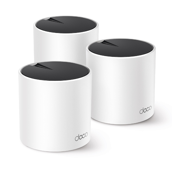 Купить Домашняя Mesh Wi-Fi система GbE AX3000 Tp-Link Deco X55 (3 устройства) <Бесшовный роуминг, Wi-Fi 6, 5 ГГц: до 2402 Мбит/с (802.11ax), 2,4 ГГц: до 574 Мбит/с (802.11ax), 802.11ax/ac/a/b/g/n, 3 гигабитных порта LAN/WAN, 2 встроенные антенны, Beamformin в Алматы