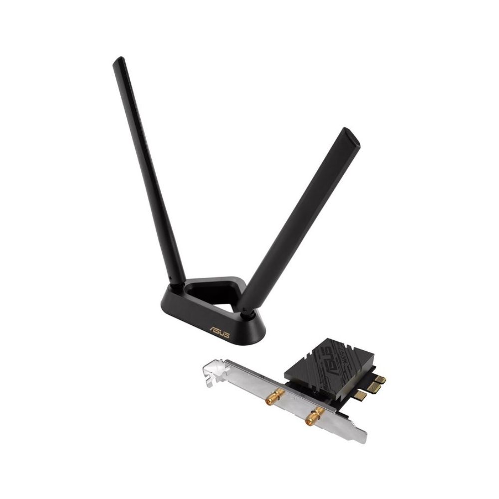 Купить Беспроводной адаптер ASUS PCE-BE92BT,BE9400,WiFi7 PCI-E,2 ext antennas,6GHz band,320MHz,Bluetooth 5.4,WPA3 в Алматы