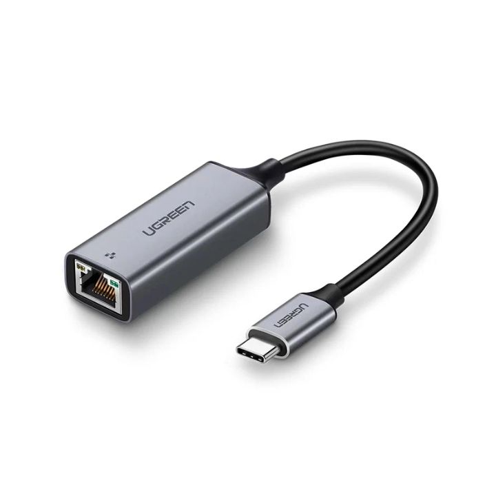 Купить Адаптер UGREEN CM199 USB Type C to 10/100/1000M Ethernet Adapter (Space Gray), 50737 в Алматы