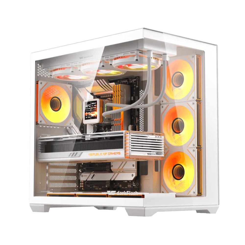 Купить Компьютерный корпус DarkFlash C280, White, 7xFan ARGB, E-ATX в Алматы