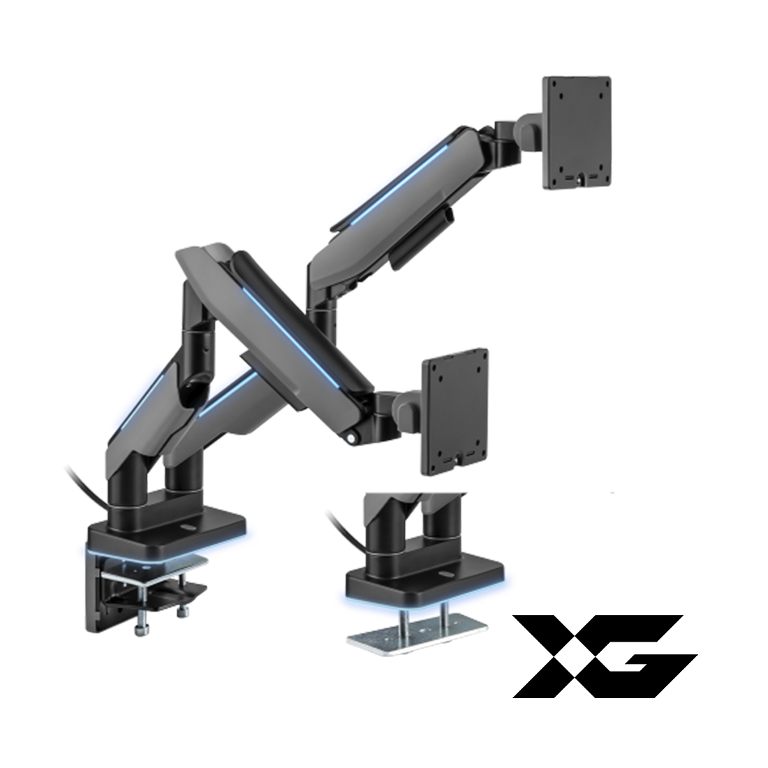 Купить Настольный кронштейн с газлифтом XG MGG-1735D grey для 2-х мониторов (17*-35*) Серый в Алматы