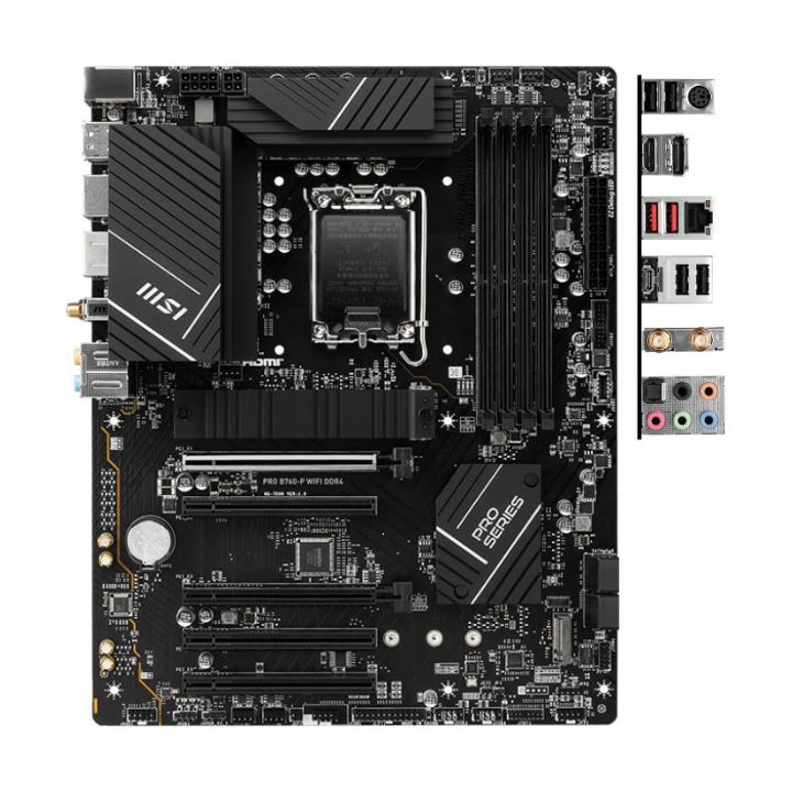 Купить Материнская плата MSI PRO B760-P WIFI DDR4 LGA1700 4xDDR4 4xSATA3 RAID 2xM.2 HDMI DP ATX в Алматы