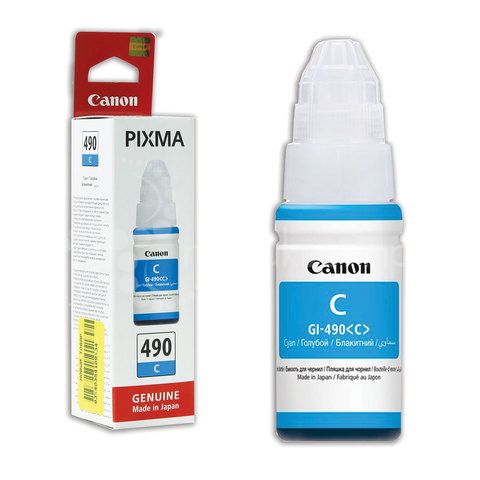 Купить Чернила Canon/INK GI-490 C/Струйный/№490/голубой/70 мл в Алматы