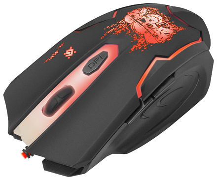 Купить Мышь проводная игровая оптическая Defender Venom GM-640L (черный),USB, 8 кнопок, 800-3200 dpi, НОВИН в Алматы