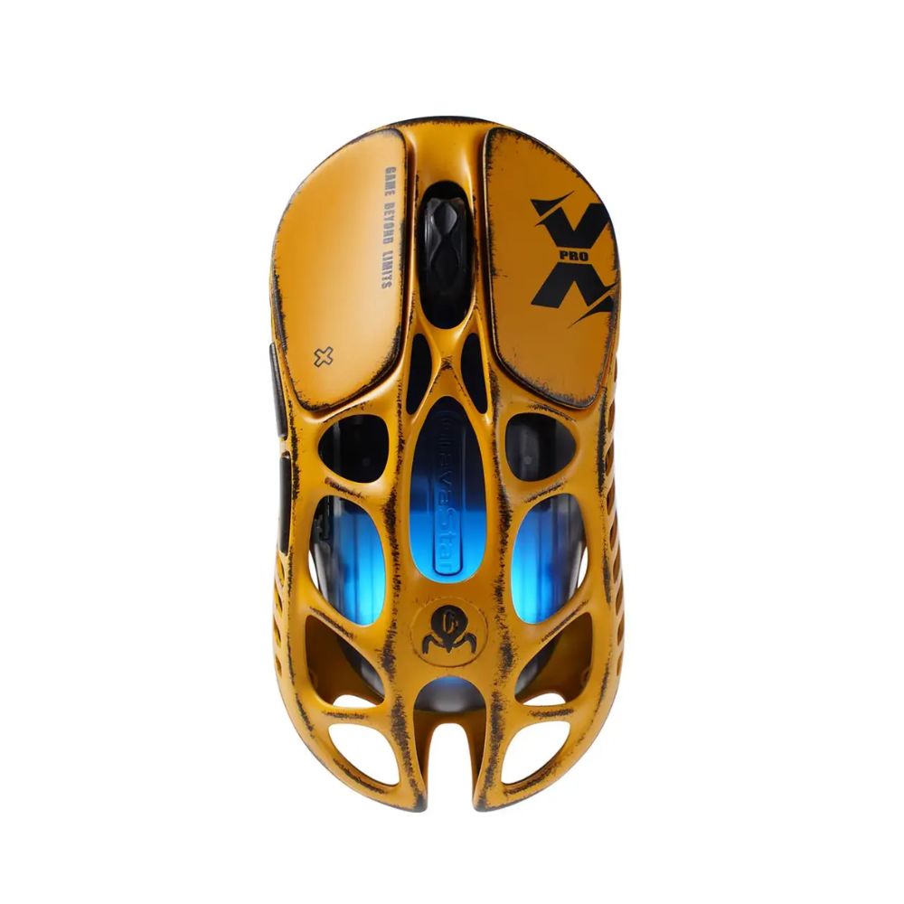 Купить Mouse GravaStar Mercury X Pro 8K, Wireless, BT/2.4GHz/cable, Optical 32000 dpi,5 buttons,USB, Yellow в Алматы