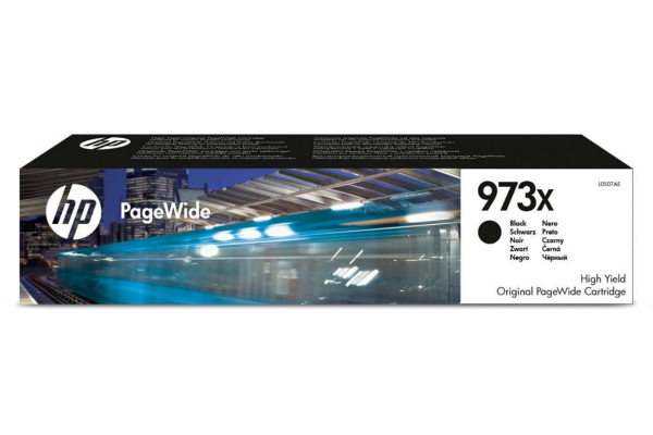 Купить Картридж струйный HP 973X L0S07AE, PageWide увеличенной емкости, PageWide Pro 477 / 452, Черный в Алматы