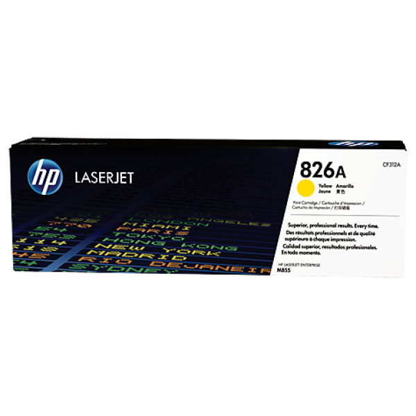 Купить Картридж лазерный HP CF312A, для принтеров HP ColorLaserJet M855XH series, желтый в Алматы
