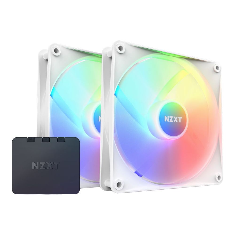 Купить Кулер NZXT&nbsp;F140RGB Core 140mm Hub-mounted RGB Fan Twin Pack (White) w/RGB Controller&nbsp;RF-C14DF-W1 в Алматы