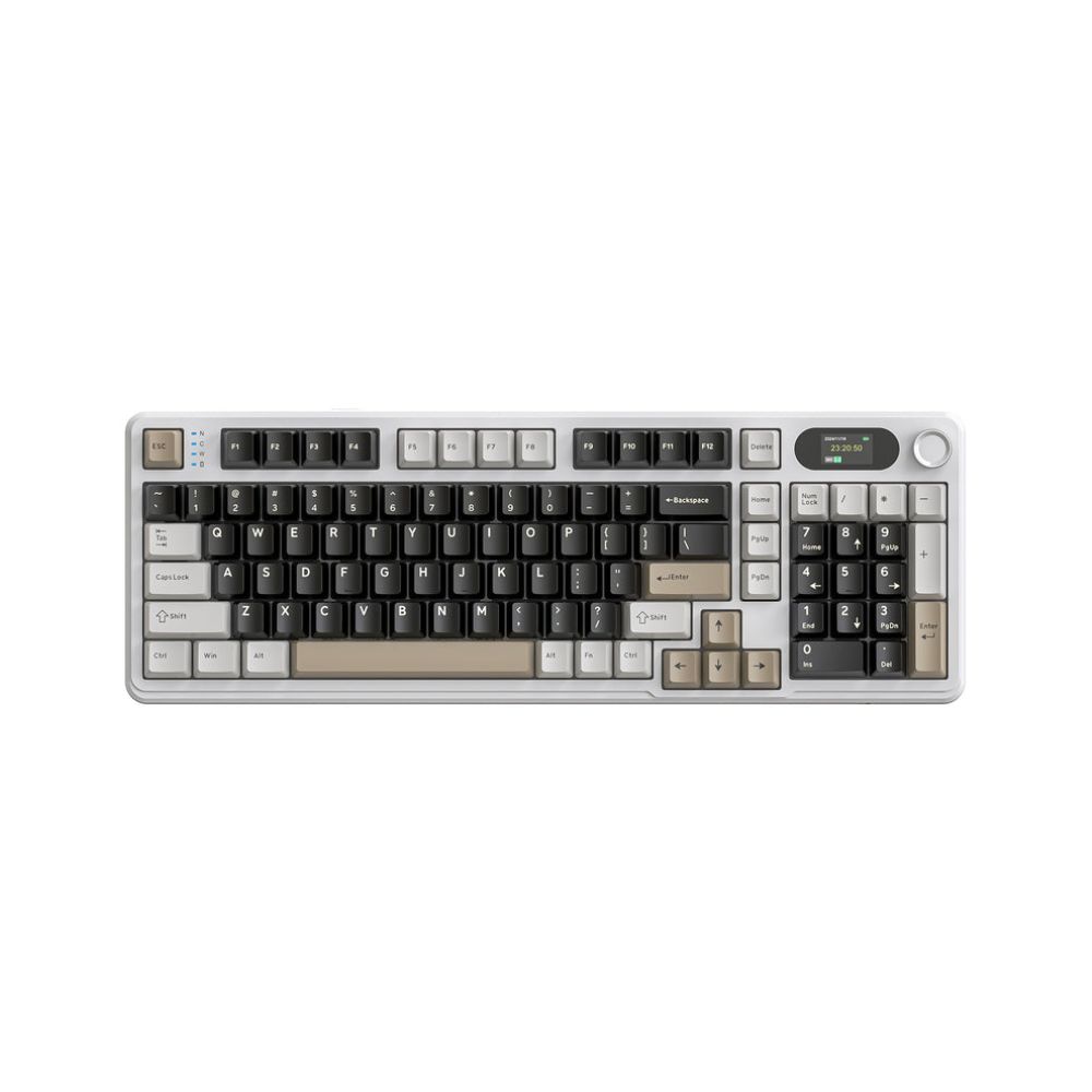 Купить Клавиатура Attack Shark X98 PRO Cheese White, Mechanical, 99 keys, 2.4/BT/USB-C, EN/RU/KZ, 4000mAh в Алматы