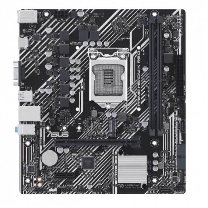 Купить Сист.плата ASUS PRIME H510M-K R2.0, H470, 1200, 2xDIMM DDR4, PCI-E x16, M.2, 4xSATA, HDMI, VGA,  Realtek 1Gb Ethernet в Алматы