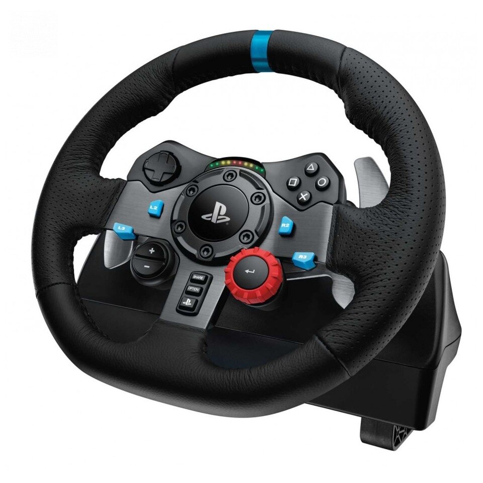 Купить Контроллер для игровых симуляторов Logitech G29 Driving Force (руль и педали для PlayStation4, PlayStation3 и ПК) в Алматы