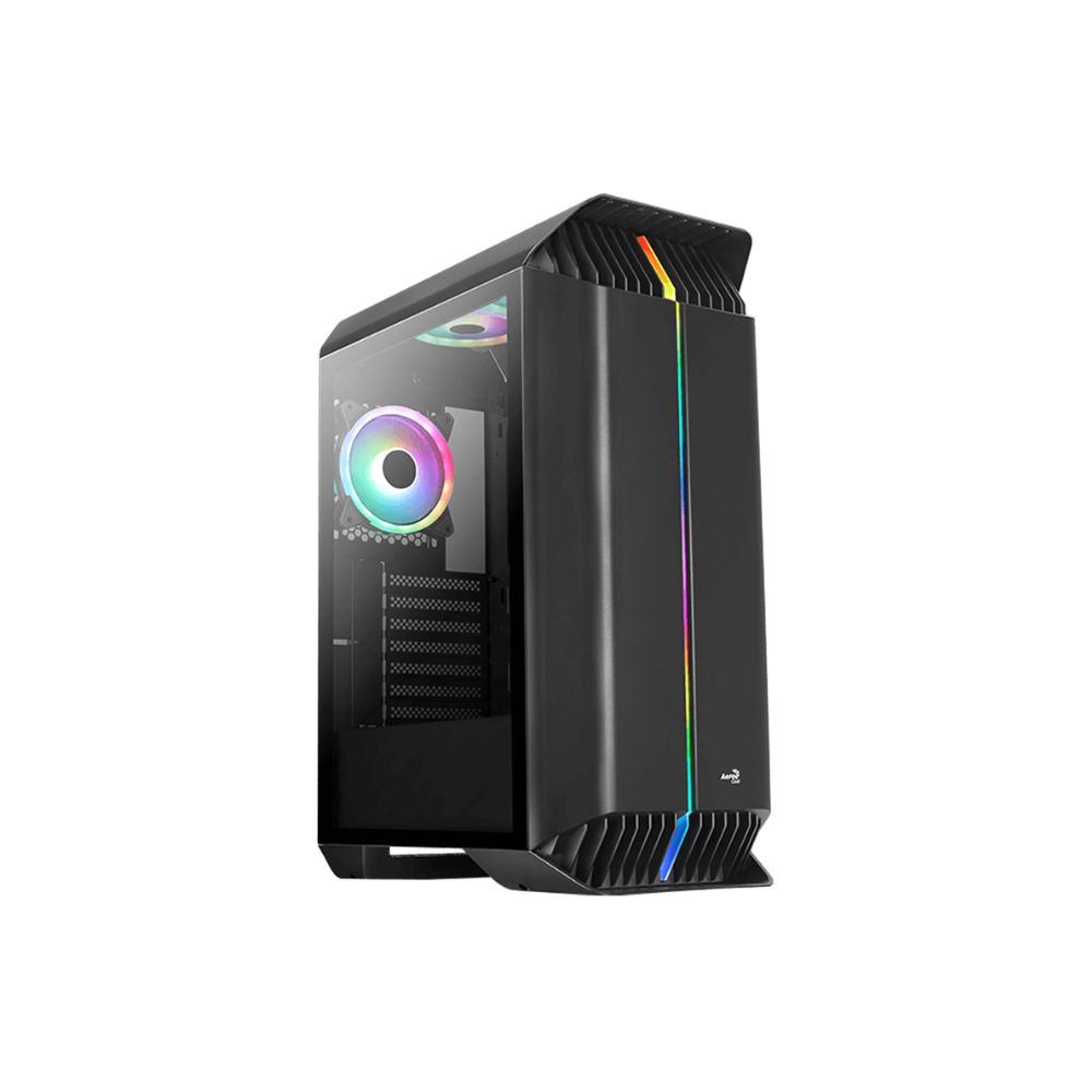 Купить Kорпус Aerocool Gladiator Duo-G-BK-v1,ATX/Micro ATX,USB 2*3.0,HD-Audio+Mic, Кулер 3*12см ARGB,Без Б/П, Чёрный в Алматы