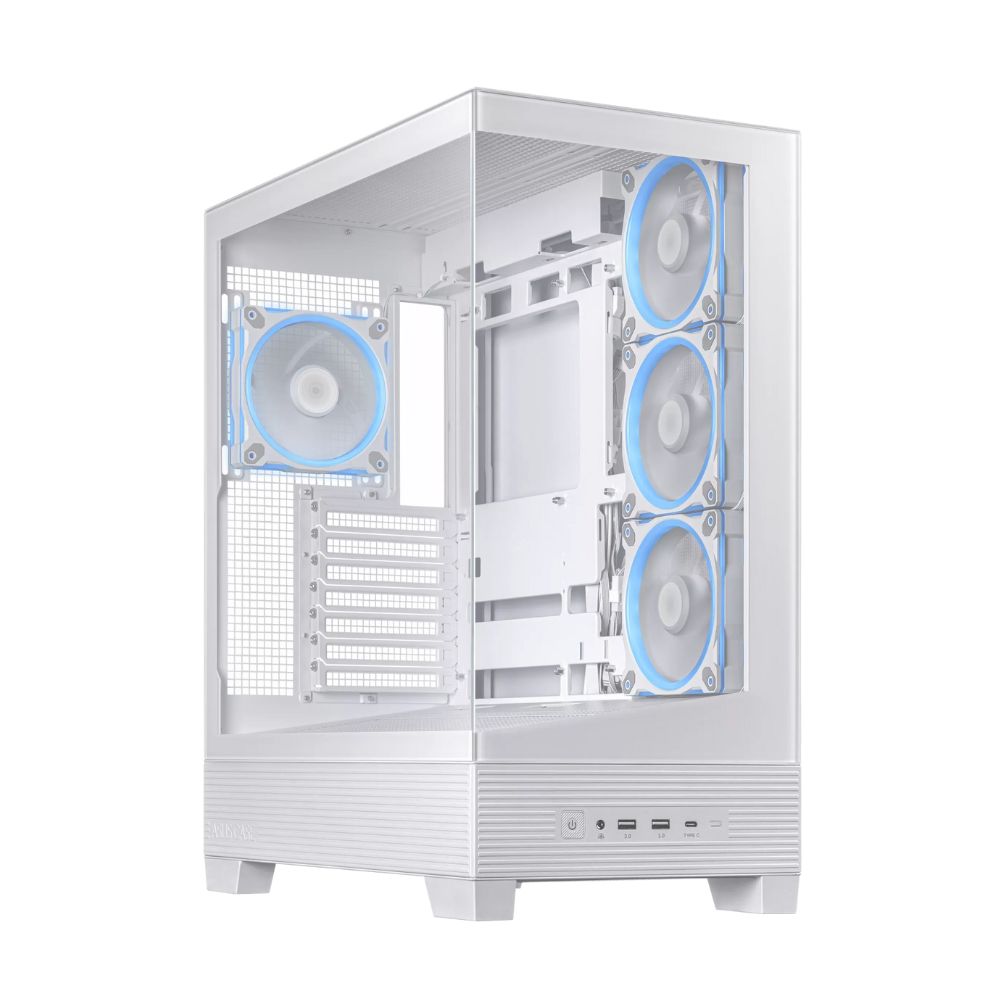 Купить Корпус для ПК ASUS A31 PLUS TG ARGB Panoramic Design Case, BTF Support, WHITE в Алматы