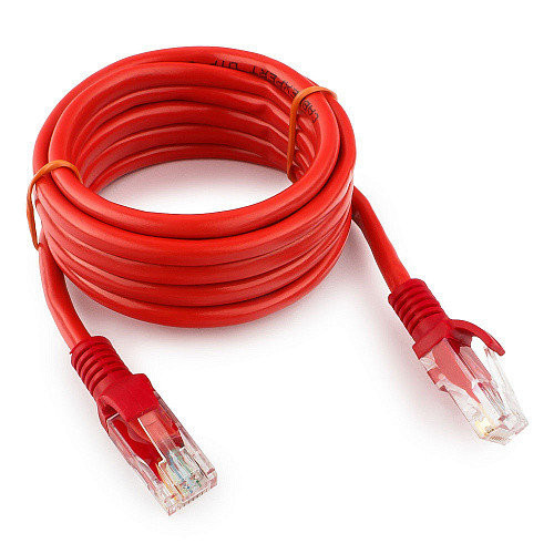 Купить Патч-корд UTP Cablexpert PP12-2M/R кат.5e, 2м, литой, многожильный (красный) в Алматы