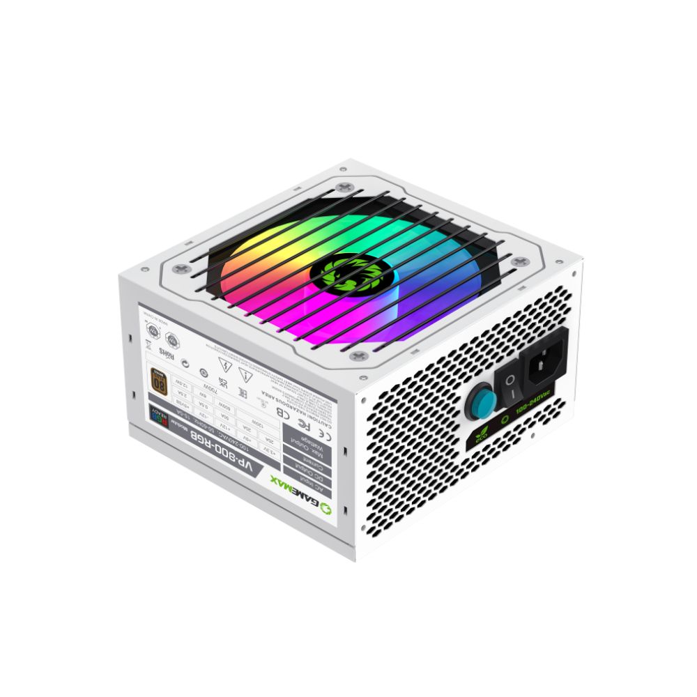 Купить Блок питания Gamemax VP-800-RGB-M White, 80  Bronze в Алматы