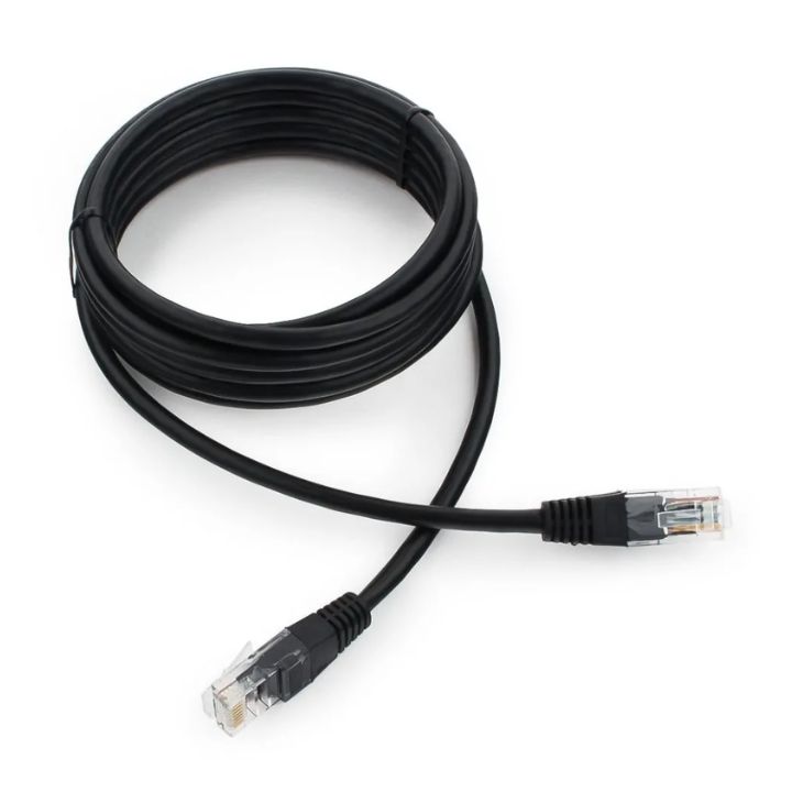 Купить Патч-корд UTP Cablexpert PP12-3M/BK 5e, 3м, литой, многожильный (чёрный) в Алматы