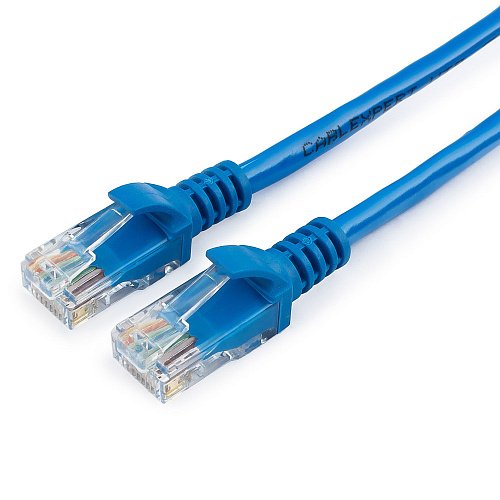 Купить Патч-корд UTP Cablexpert PP12-5M/B кат.5e, 5м, литой, многожильный (синий) в Алматы