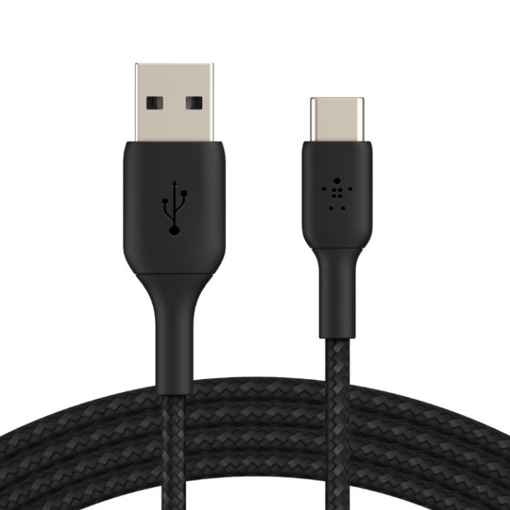 Купить Кабель Belkin USB-A - USB-С, BRAIDED, 1m, black в Алматы