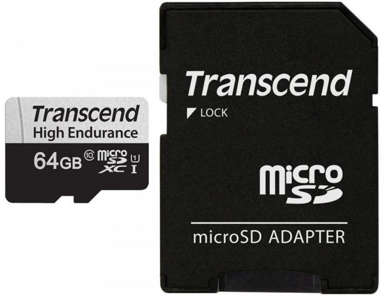 Купить Карта памяти MicroSD 64GB Class 10 U1 Transcend TS64GUSD350V в Алматы