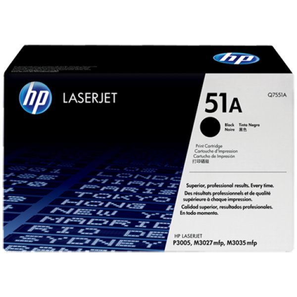 Купить Картридж лазерный HP Q7551A, Черный, На 6500 страниц для HP LJ P3005, M3027mfp, M3035mfp в Алматы