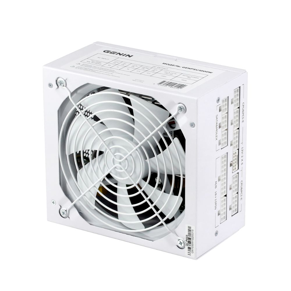 Купить Power supply ATX Genin, GENPSU1000W, 1000W, 80plus, white в Алматы