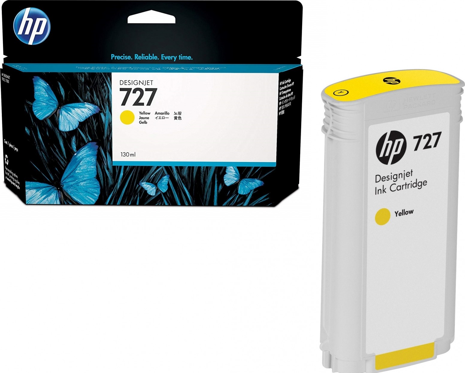 Купить Картридж струйный HP B3P21A, 727, 130 мл, желтый в Алматы