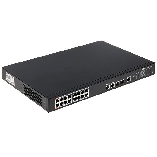 Купить Коммутатор, Dahua, DH-LR2218-16ET-240, управляемый, 4 порта 10/100/1000, PoE(16 портов), Корпус металл в Алматы