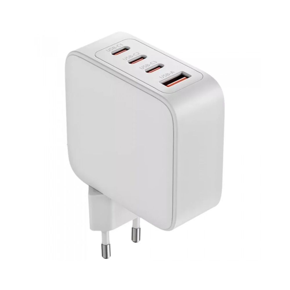 Купить Зарядное устройство сетевое Olmio USB+Type-Cx3 PowerDelivery QC GaN 100W белый в Алматы