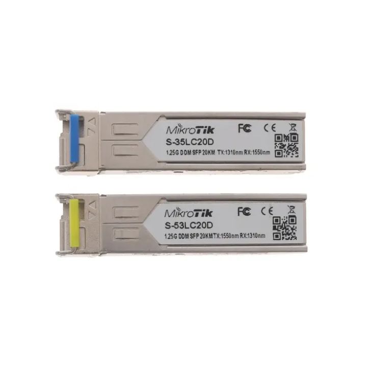 Купить Набор из 2-х SFP-трансиверов MikroTik S-3553LC20D с разъемом LC в Алматы