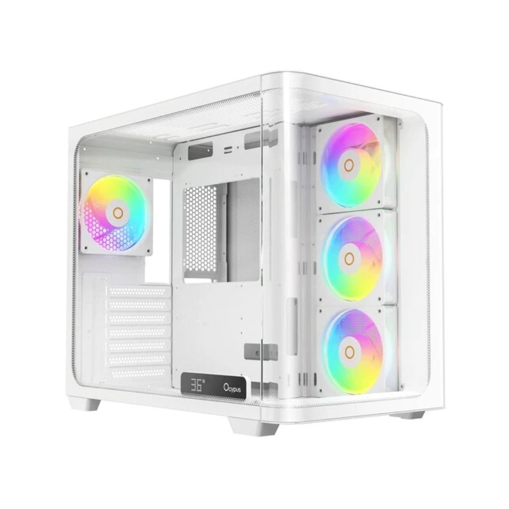 Купить Корпус Ocypus Iota C70 WH Curve ARGB Digital ATX/mATX/mITX 2xUSB Type-C Белый Iota-C70-WHD400CD-GL в Алматы