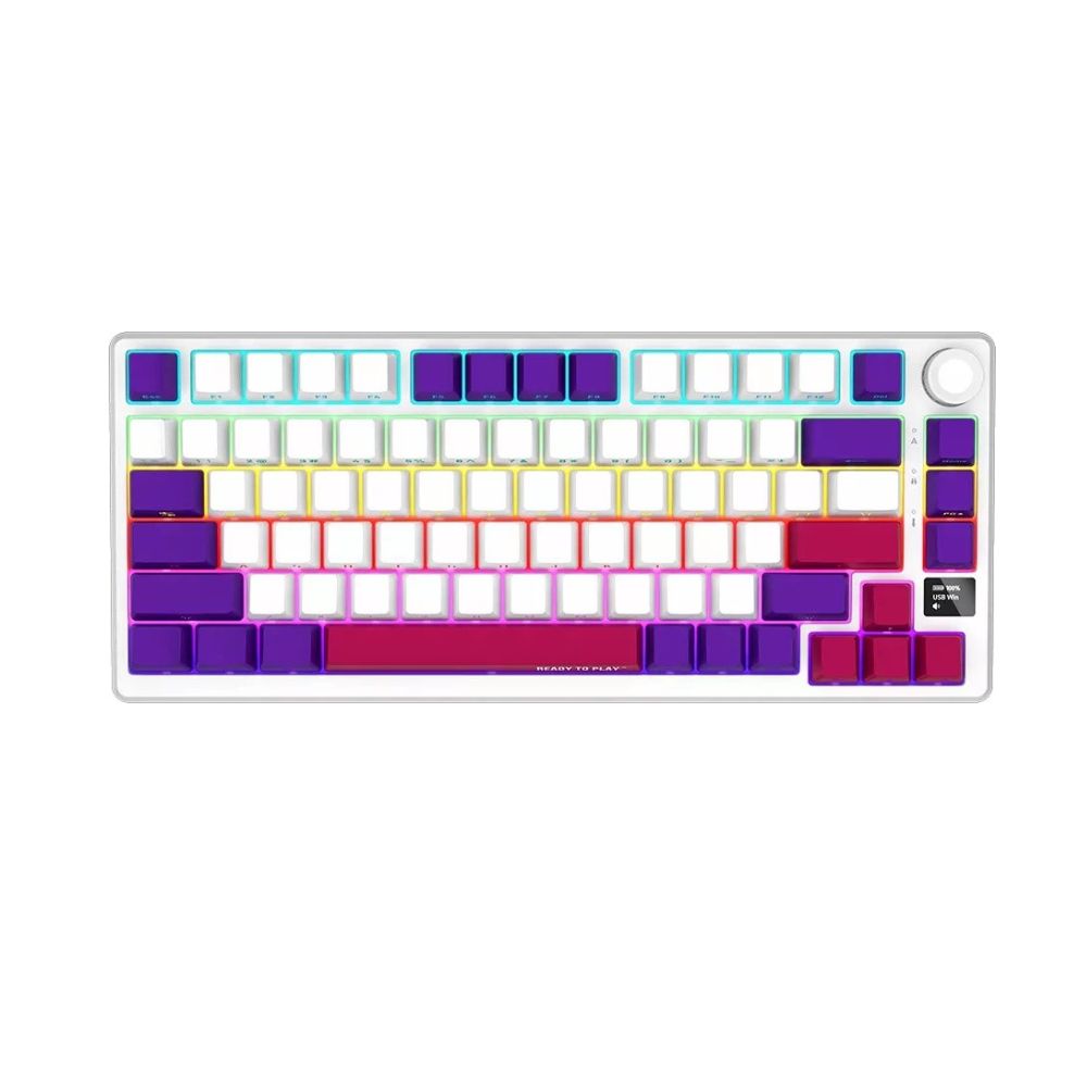 Купить LORGAR KBP7075W, Wireless 75% Mechanical Gaming Keyboard Pro, White, EN/RU layout в Алматы