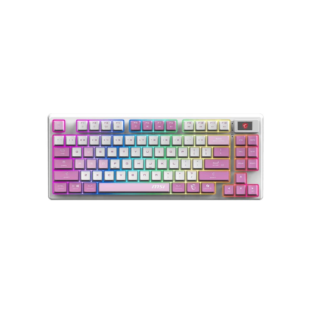Купить Игровая Клавиатура MSI FORGE GK600 TKL W VIOLET RU, Механическая/WIFI/BT/USB2.0/RGB/83кл./1.8м Белая в Алматы