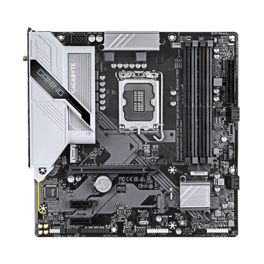 Купить MB Socket1700, MATX, iB760 (DP+HDMI), Gigabyte B760M GAMING PLUS WIFI DDR4, 4DDR4, PCIx16 в Алматы