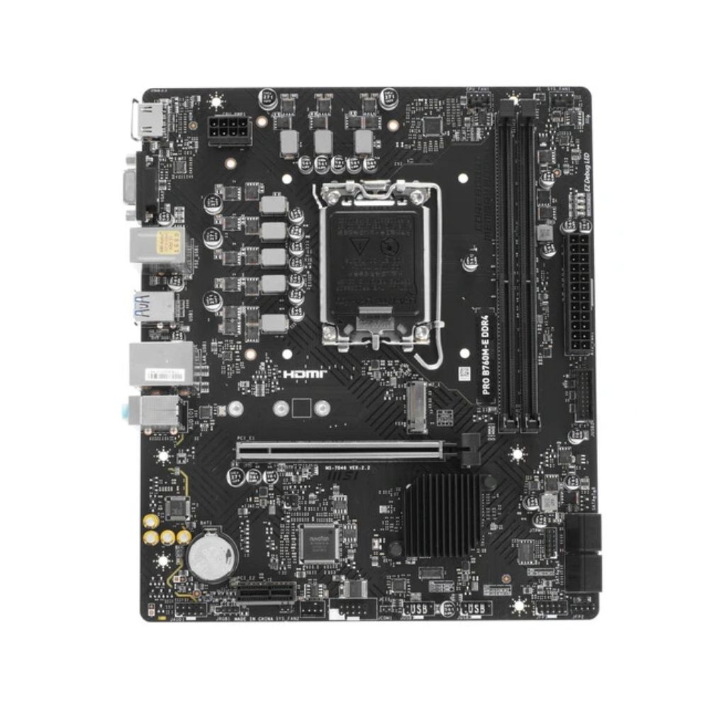 Купить Материнская плата GIGABYTE B760M E, LGA1700, B760, PCIe4.0, 2xDDR5, D-SUB+HDMI+DP, 2xM.2, mATX в Алматы