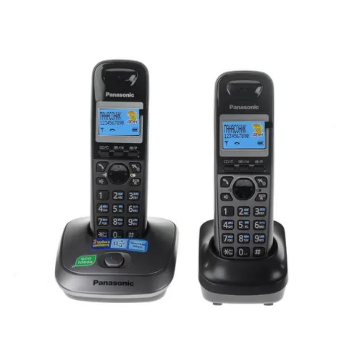 Купить Радиотелефон PANASONIC KX-TG2512 (RU1)  Серый металик/темно-серый металик Доп. трубка в комплекте. в Алматы