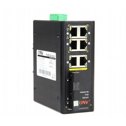Купить Коммутатор PoE индустриальный 4-портовый ONV IPS31084PF-M <4 порта 10/100Mbps PoE 802.3af/at (max 30W на порт), 2 порта Fast Ethernet, 2 порта Optical 10/100M SC Multimode (2km) Dual Fiber, 1310nm (Модуль в комплекте), бюджет мощности PoE 60W (адапте в Алматы