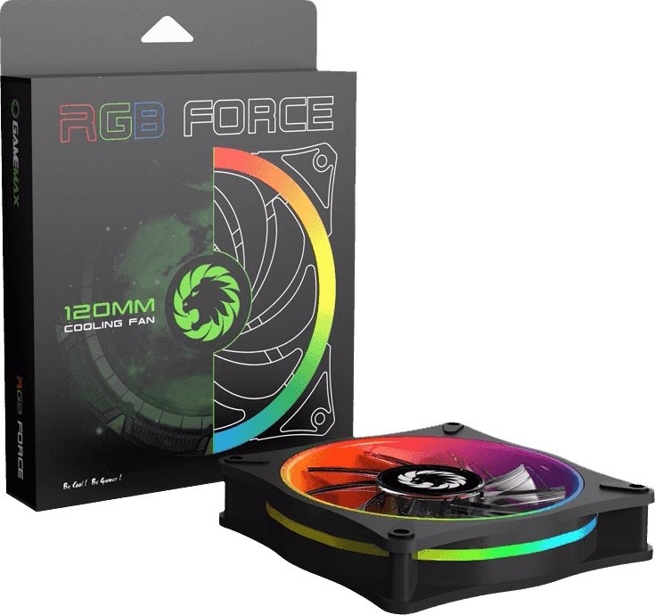 Купить Кулер для кейса, Gamemax, GMX-12RAINBOW-D, Светодиоды Addresable RGB 3Pin, 1100&plusmn;10%об.мин, 9 лопастей, 3+4pin (Для полноценной работы подсветки обязательно нужна материнская плата с поддержкой синхронизации Addresable RGB 3PIN на мат.плате) в Алматы