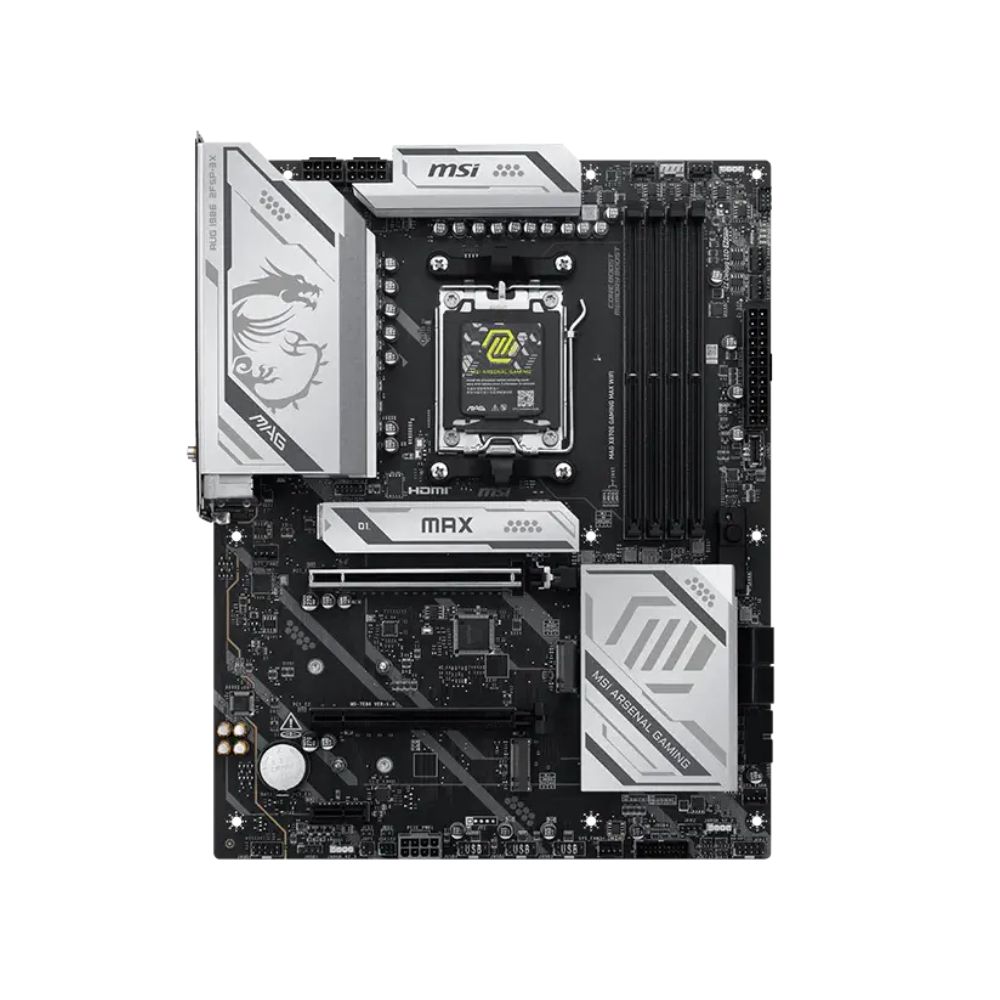 Купить Материнская плата MSI MAG X870E GAMING MAX WIFI AM5 4xDDR5 4xSATA3 RAID 3xM.2 HDMI 2xType-C ATX в Алматы