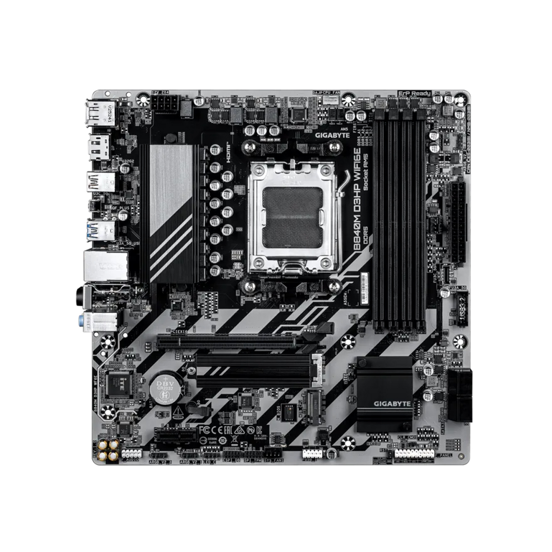 Купить Материнская плата GIGABYTE B840M D3HP, AM5, 4xDDR5, PCIe4.0, HDMI+2xDP, 2xM.2, mATX в Алматы
