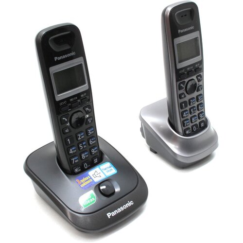 Купить Радиотелефон PANASONIC KX-TG2512RU2 темно-серый металлик/серый металлик в Алматы