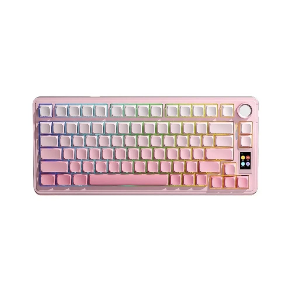 Купить Клавиатура AULA S75 Pro Pink, mechanical, Gray wood switch, EN, 2.4/BT/USB-C в Алматы